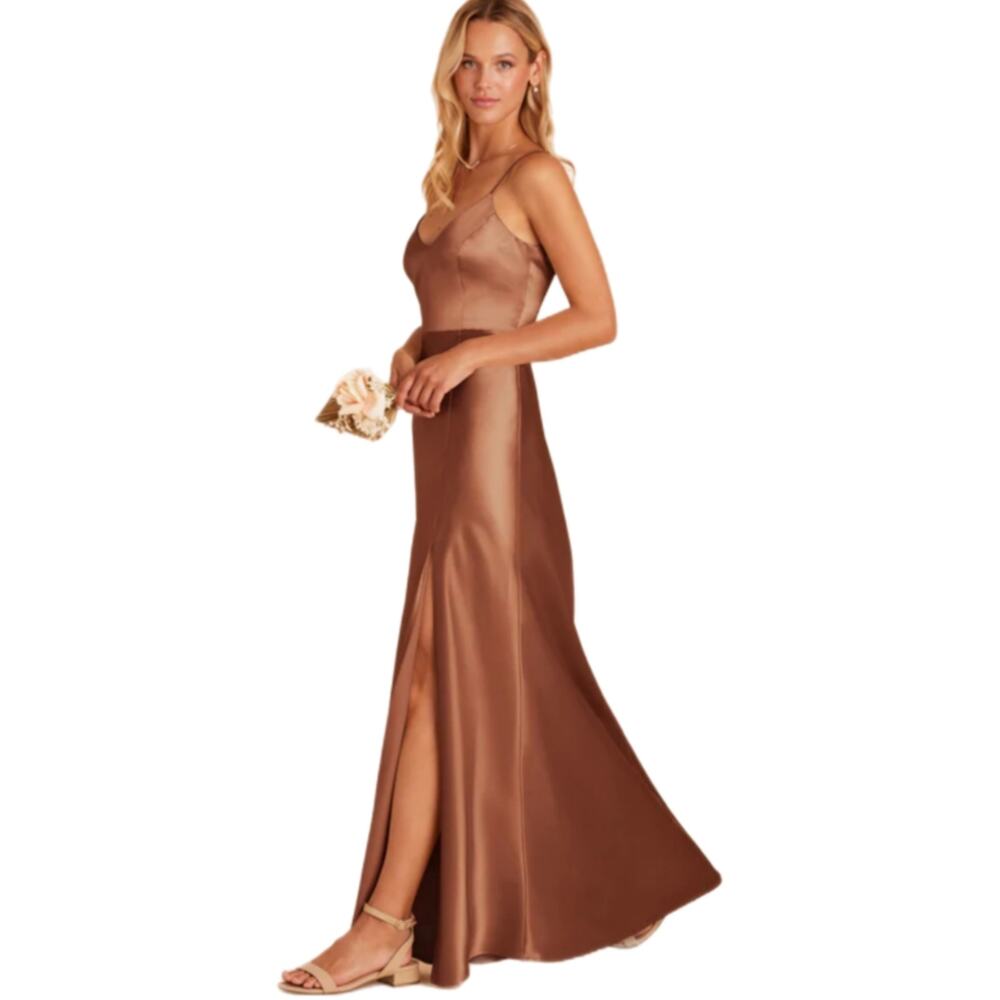 Birdy Grey Copper Satin Formal Dress Size Small